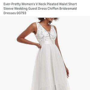 Ever Pretty White Sleeveless Chiffon Dress